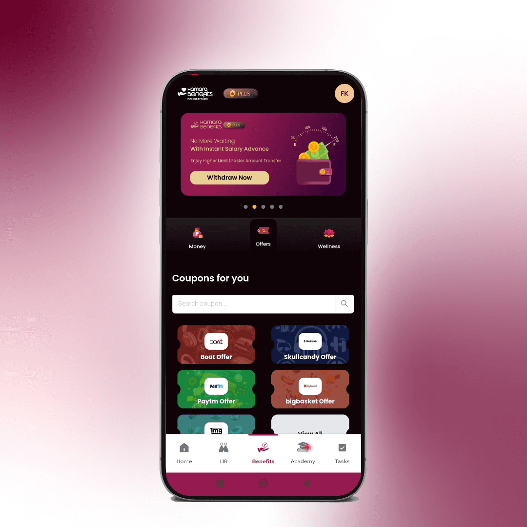 Deals app screen